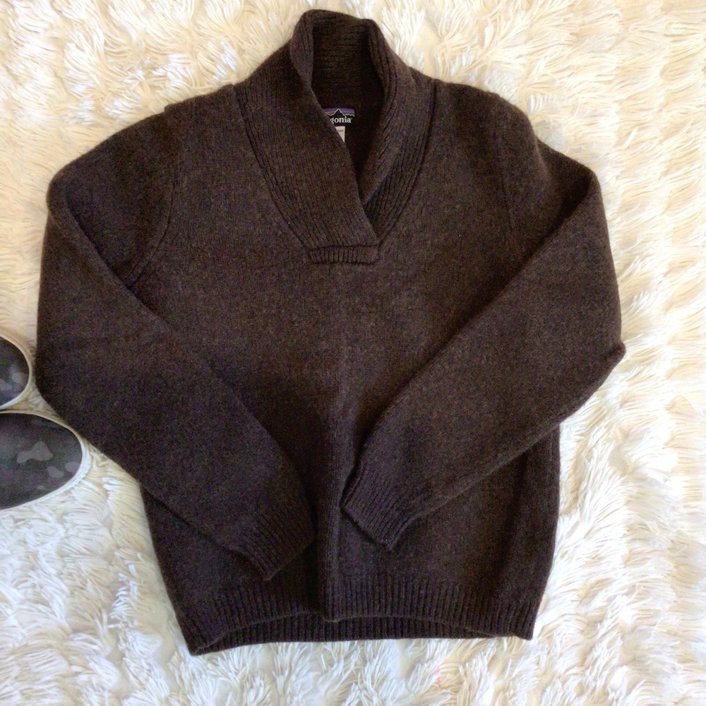 Patagonia Brown Cowl Neck Sweater